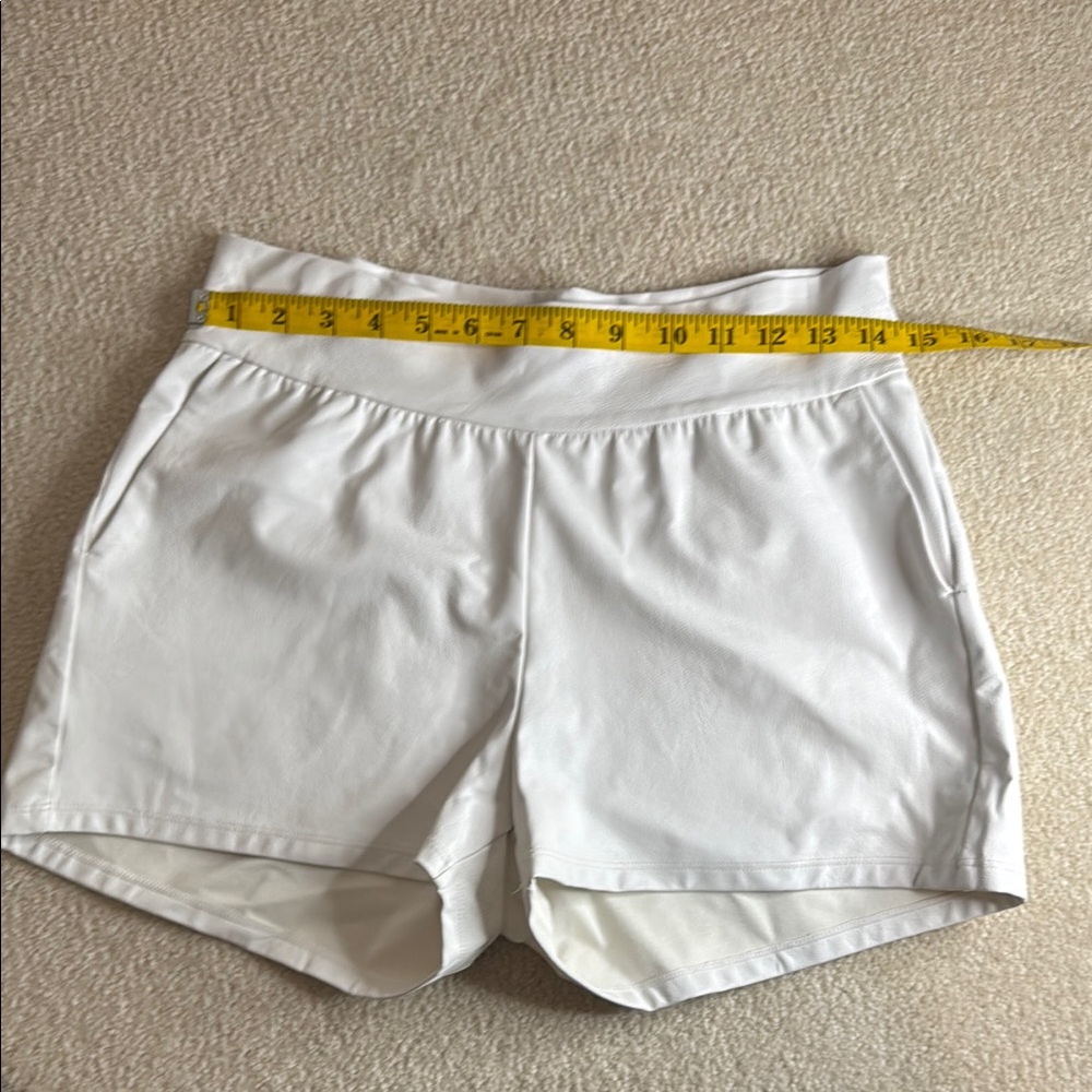 BUY ONE GET ONE Commando White and Black Faux Leather Shorts - Picture 3 of 6